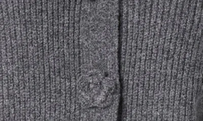 Astr The Label 3d Floral Cardigan In Gray