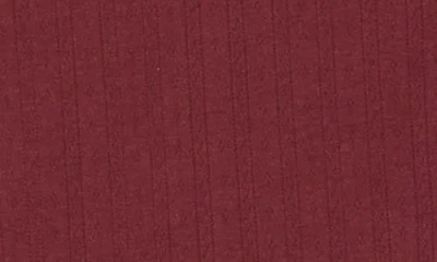 Elodie Pointelle Stitch Button-up Top In Burgundy