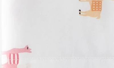 Poppy & Fritz Poppy And Fritz Miss Llama 200 Thread Count Cotton Percale Sheet Set In White