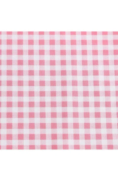 Poppy & Fritz Poppy And Fritz Gingham Plaid 200 Thread Count Cotton Percale Sheet Set In Pink