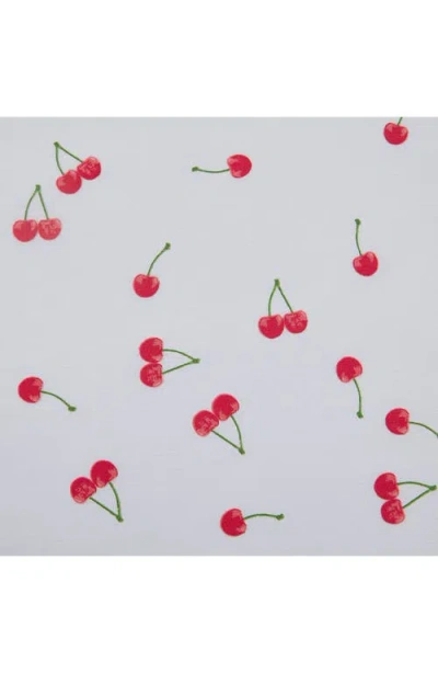 Poppy & Fritz Poppy And Fritz Cherry Print 200 Thread Count Cotton Percale Sheet Set In Red