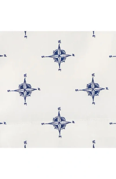 Poppy & Fritz Poppy And Fritz Compass Print 200 Thread Count Cotton Percale Sheet Set In Neutral