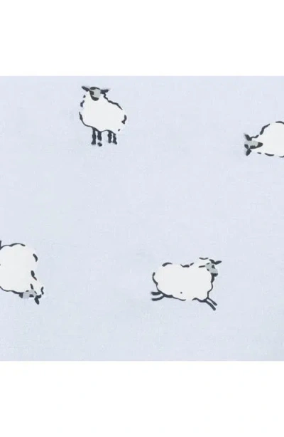 Poppy & Fritz Poppy And Fritz Sheep Print 200 Thread Count Cotton Percale Sheet Set In Blue