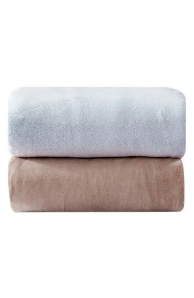 Poppy & Fritz Poppy And Fritz Plush Fleece Throw Blanket In Brown