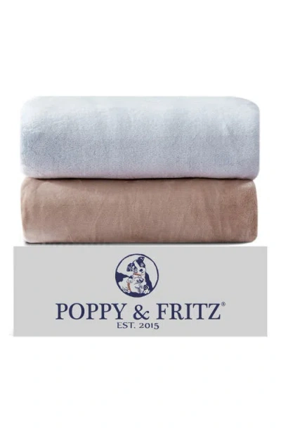 Poppy & Fritz Poppy And Fritz Plush Fleece Throw Blanket In Brown