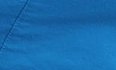 Eileen Fisher Washed Organic Cotton Poplin Classic Collar Long Shirt In Blue