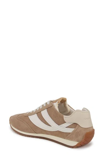 Vince Oasis Mixed Leather Retro Sneakers In Neutral