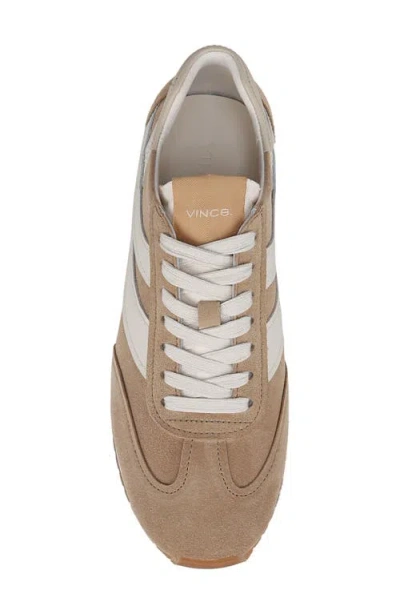 Vince Oasis Mixed Leather Retro Sneakers In Neutral