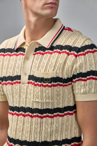 Valentino Polo Shirt Vlogo Signature In Multi