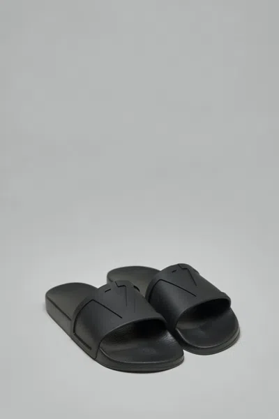Valentino Coolside Rubber Slides In Black