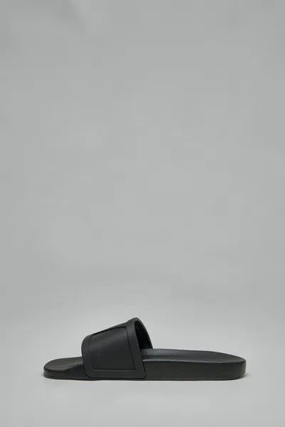 Valentino Coolside Rubber Slides In Black