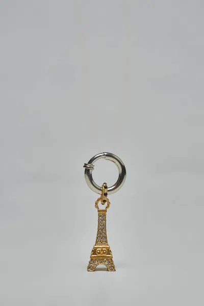 Valentino Garavani Ovalette Mono Earring In Metal In Silver