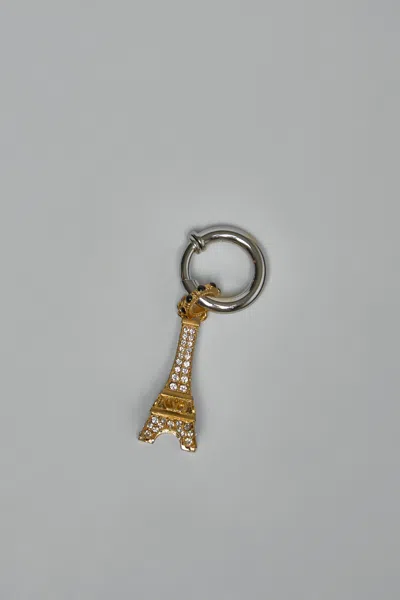 Valentino Garavani Ovalette Mono Earring In Metal In Silver