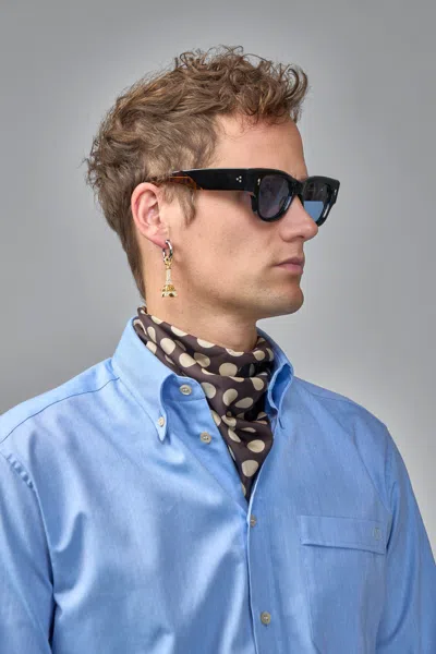 Valentino Garavani Ovalette Mono Earring In Metal In Silver