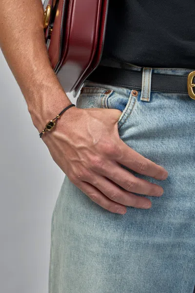 Valentino Garavani Bracelet Ovalette Cmp In Burgundy