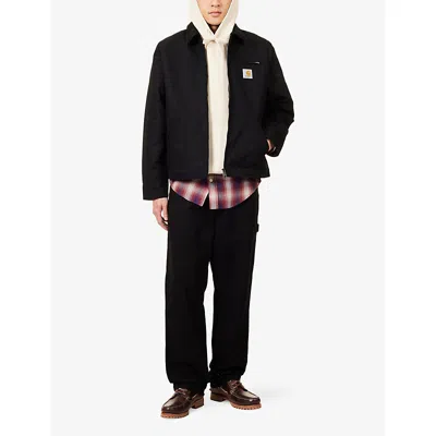 Carhartt Og Detroit Organic Canvas Jacket In Black