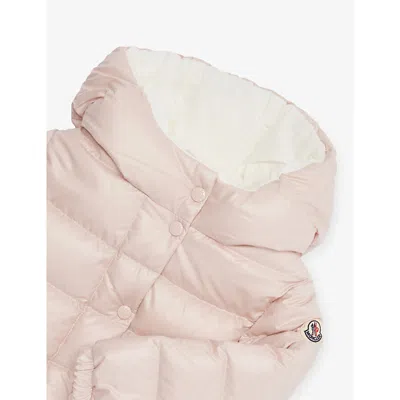 Moncler Long Sleeve Down Jacket In Pink