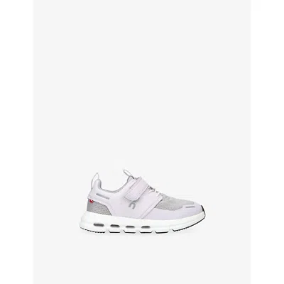 On Pale Pink Kids' Cloud Play Woven Trainers Eur 29 / 11 Uk In Pink