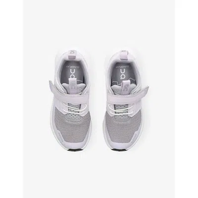 On Pale Pink Kids' Cloud Play Woven Trainers Eur 29 / 11 Uk In Pink