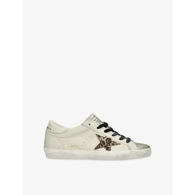 Golden Goose Light Beige/animalier Super-star Sneaker In Neutral