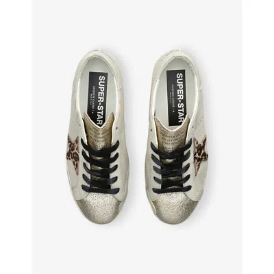 Golden Goose Light Beige/animalier Super-star Sneaker In Neutral