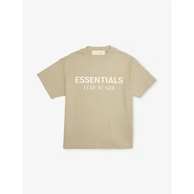 Essentials Abbey Stone Classic Logo Cotton T-shirt In Neutral