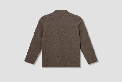 Andersen-andersen Lapel Long-sleeved Sweater In Brown