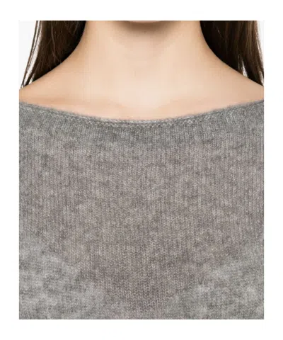 Tom Ford Knitwear With Ribbed Hem And Long Sleeves In Gray