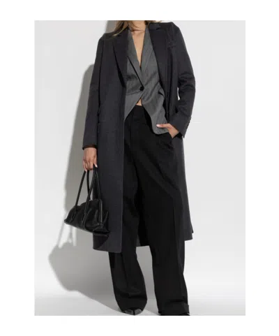 Tom Ford Single-breasted Wool Coat In Black