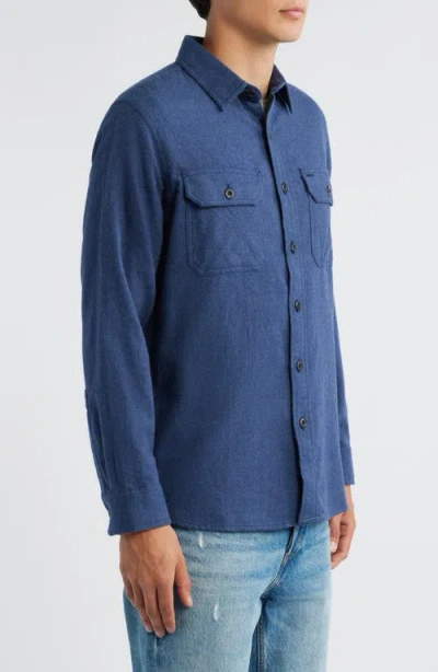Pendleton Burnside Solid Flannel Button-up Shirt In Blue