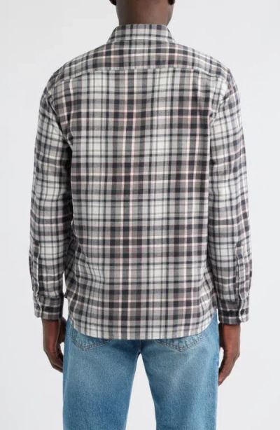 Pendleton Burnside Plaid Flannel Button-up Shirt In Gray