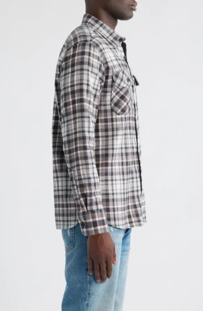 Pendleton Burnside Plaid Flannel Button-up Shirt In Gray