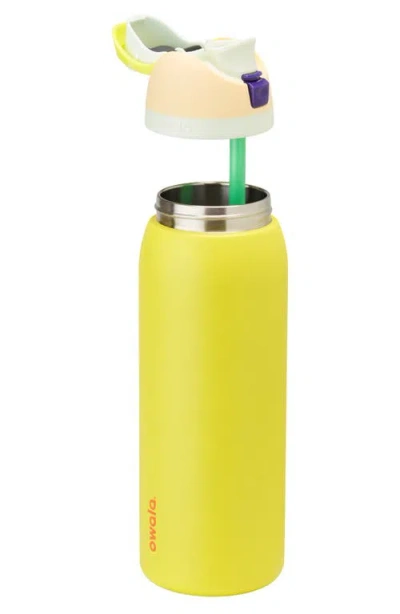 Owala Freesip 40 oz Water Bottle In Lemon Limeade At Urban Outfitters In Yellow