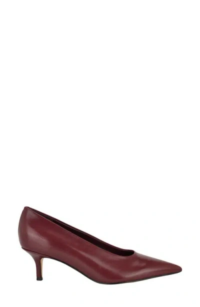 Calvin Klein Women's Voneta Kitten Heel Pumps In Burgundy