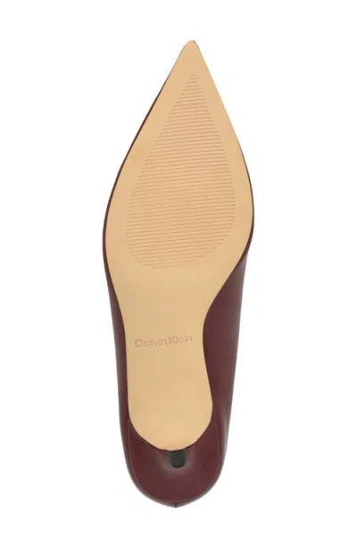 Calvin Klein Women's Voneta Kitten Heel Pumps In Burgundy