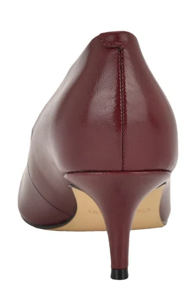 Calvin Klein Women's Voneta Kitten Heel Pumps In Burgundy