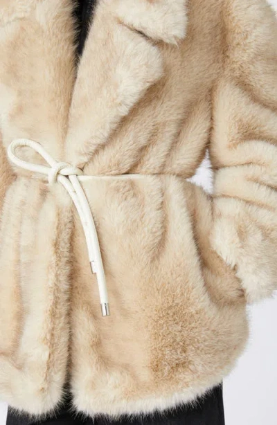 Sportmax "rosaria" Jacket In Ecofur In Neutral