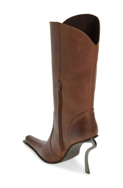 Jeffrey Campbell Dulcimer Pointed Toe Boot In Brown