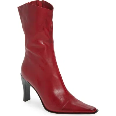 Jeffrey Campbell Be Bold Bootie In Red