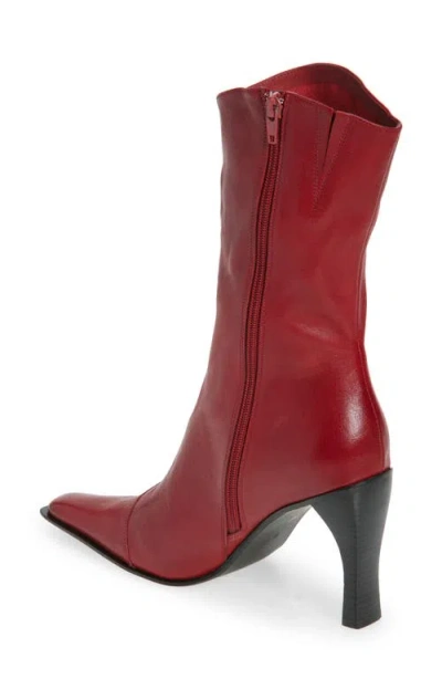 Jeffrey Campbell Be Bold Bootie In Red