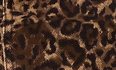 Levi's Womens Cat Eyes Icon Leopard-print Denim Mini Skirt In Gold