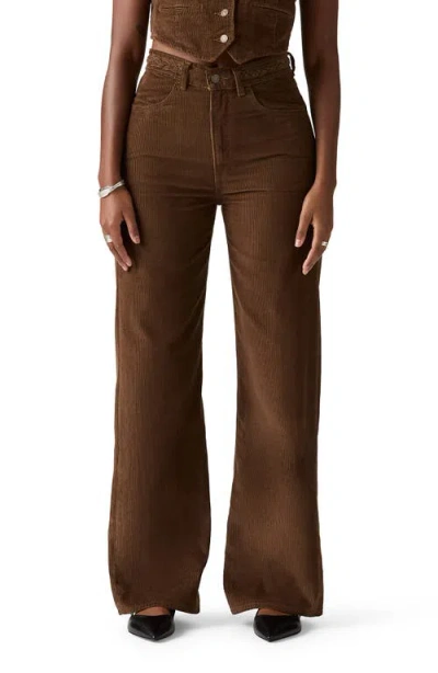 Levi's Ribcage Wide Leg Braided Corduroy Jeans In Gold