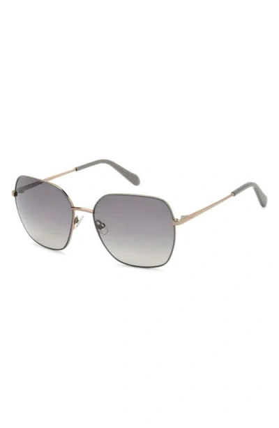 Fossil 59mm Square Sunglasses In Gray