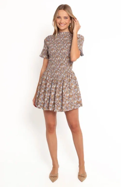 Petal And Pup Petal & Pup Celine Smocked Minidress In Blue