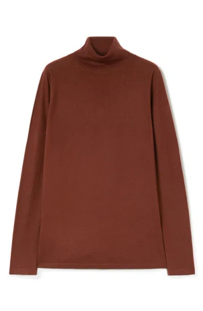 Marina Rinaldi Fatima Turtleneck Virgin Wool & Cashmere Sweater In Red
