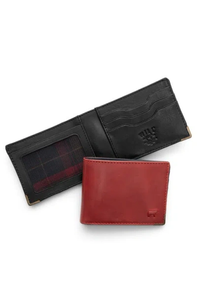 Will Leather Goods William Two Tone Bifold Wallet In Red