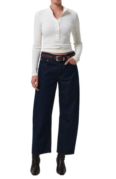 Citizen Of Humanity Citizens Of Humanity Sheena Long Sleeve Rib Polo In White