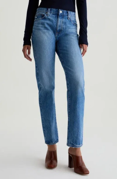 Ag The Boyfriend Mid Rise Straight Leg Jeans In Blue