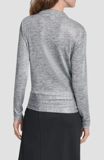 Dkny Women's Long Sleeve Heather Cowl Neck Top In Gray