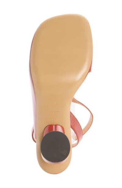 Dries Van Noten Arched Heel Asymmetric Square Toe Pump In Brown